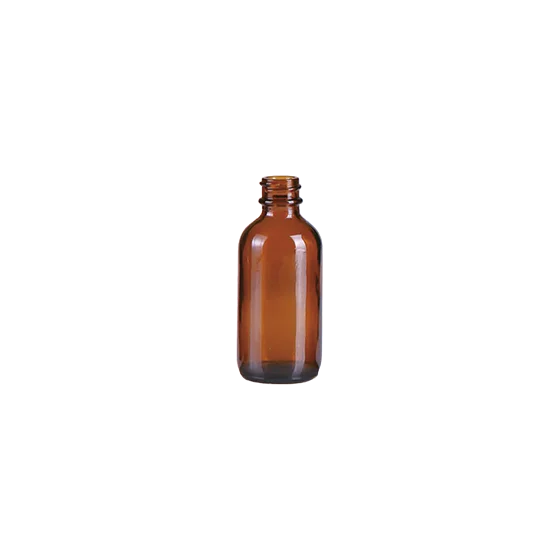 Amber glazen Boston ronde fles 60.8ml - RL06001