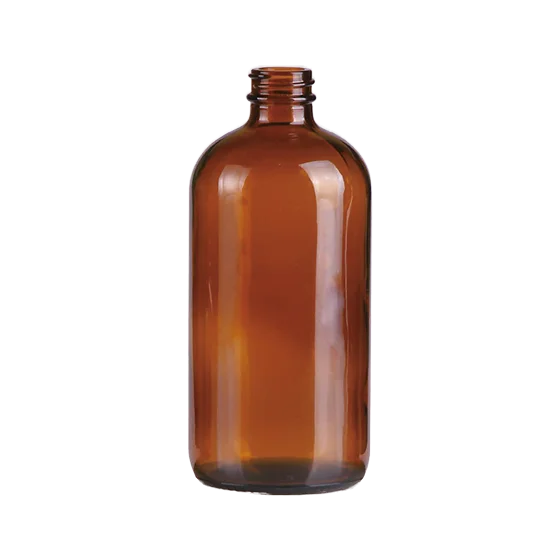 Amber glazen Boston ronde fles 960ml - RL96001
