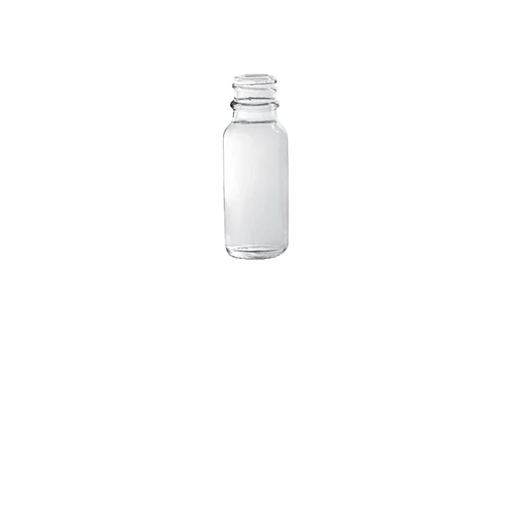 Şeffaf Cam Boston Yuvarlak Şişesi 14.2ml