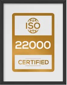 Redex Glass ISO 22000 certification – food safety management system compliance.