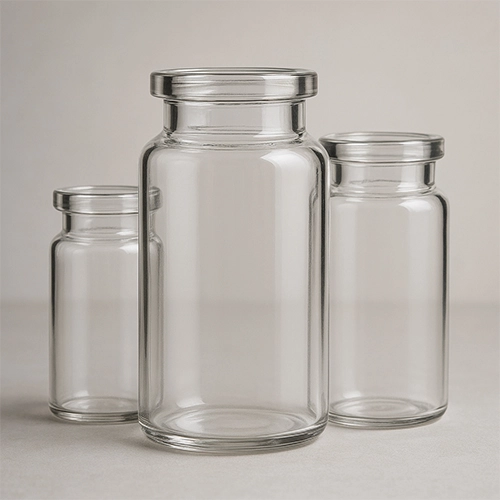 Redex Glass borosilicate clear injection vials in different sizes, ideal for pharmaceutical use.